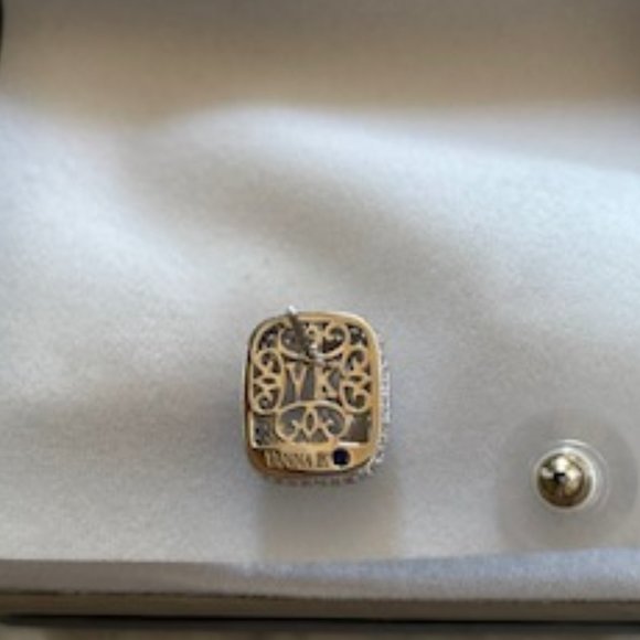 White Cubic Zirconia Platineve Stud Earrings - Picture 3 of 4